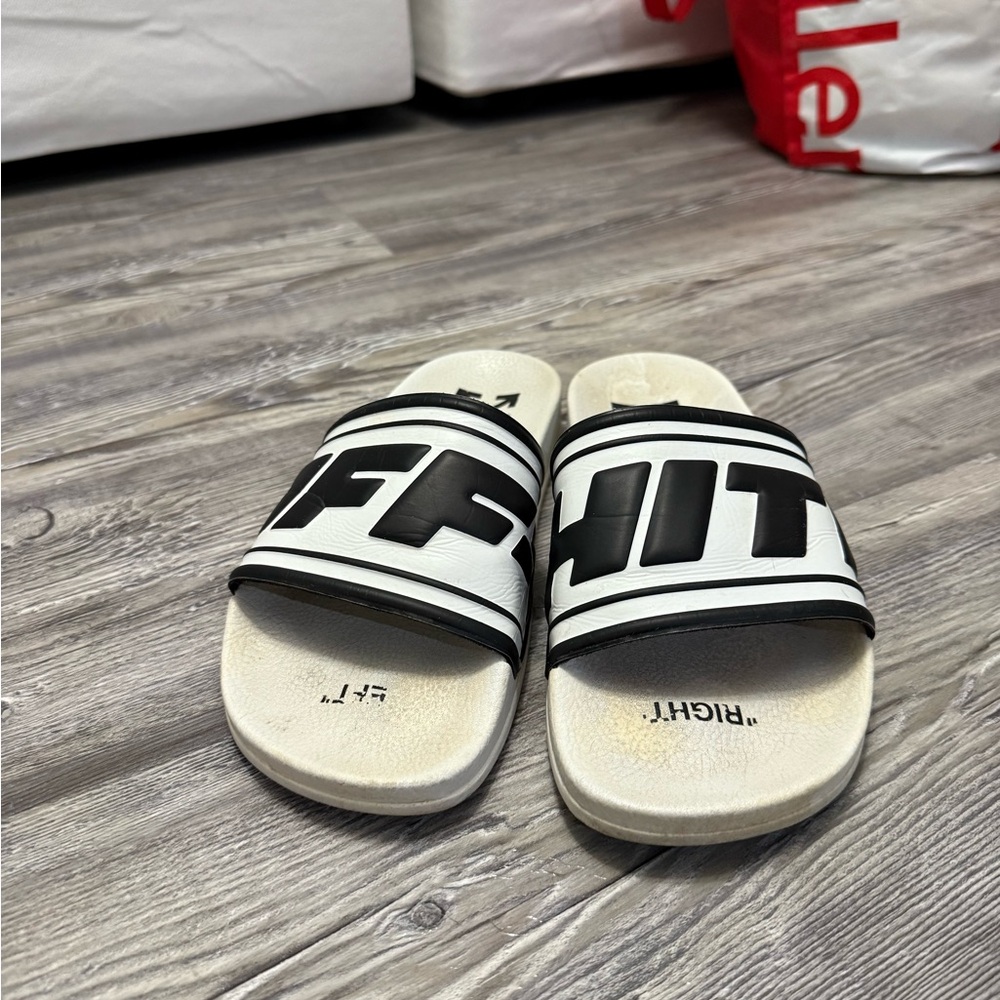 Off White Slide Sandals